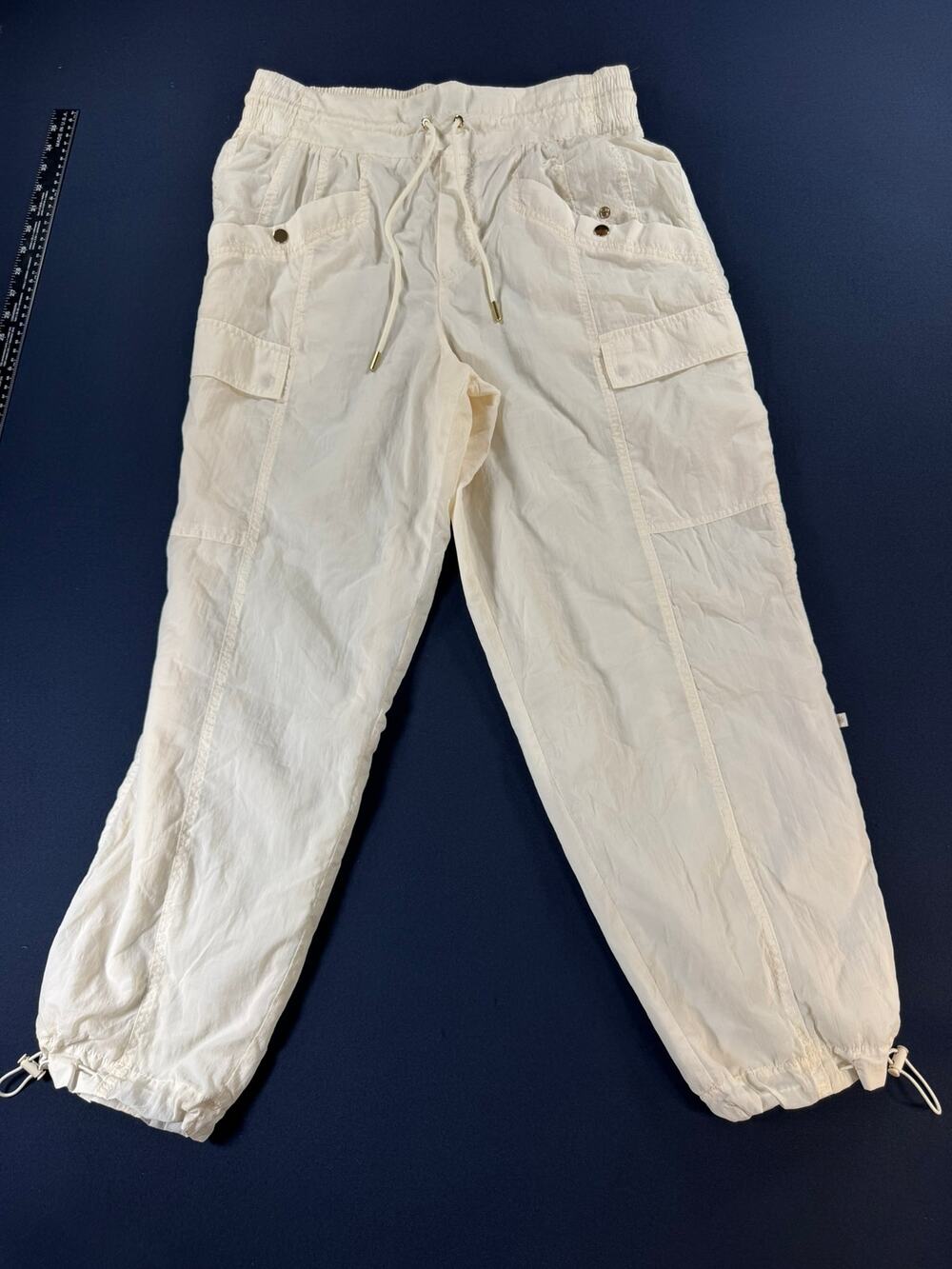 Athleta Alicia Keys Womens Keys Utility Cargo Pants White 12